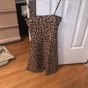 Cheetah print mini dress